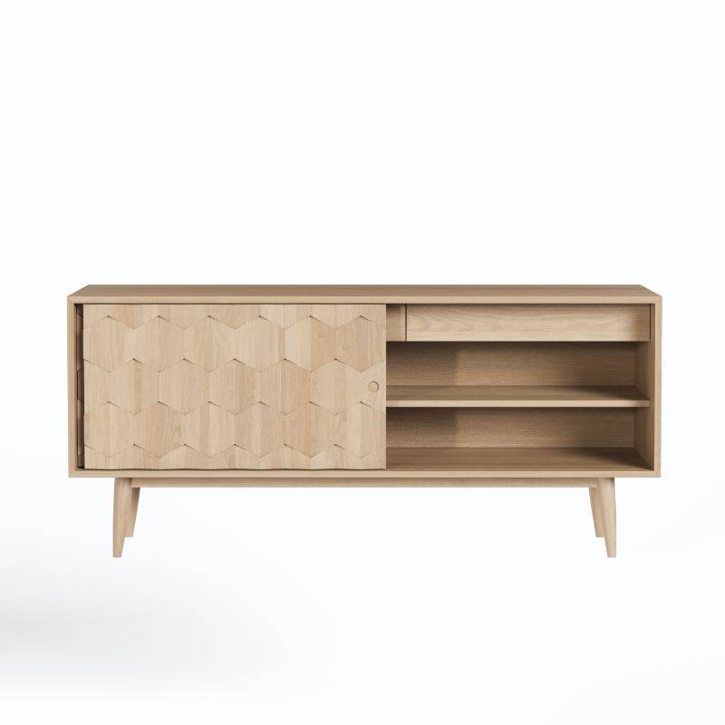 buffet bas commode design contemporain et moderne en bois fabrication artisanale